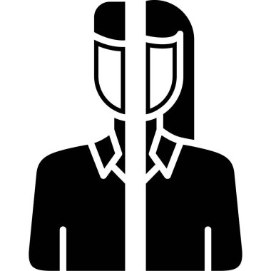 işadamı simgesi, vektör çizim. Düz tasarım stili.