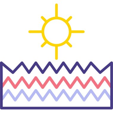 güneş vektör web simgesi basit illüstrasyon