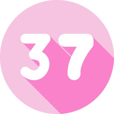 Pembe sekiz numaralı simge, vektör illüstrasyonu