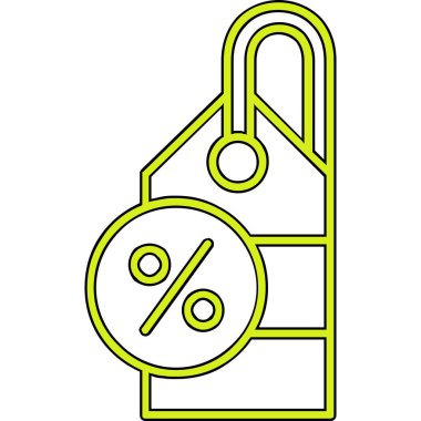 Taslak biçimdeki indirimli fiyat etiketi simgesi