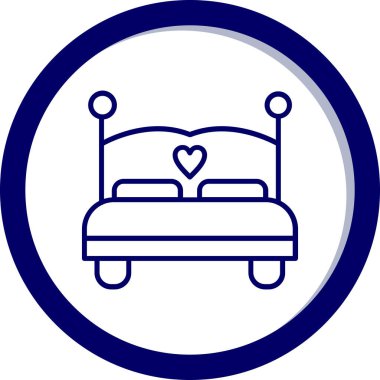 Yatağa. Web simgesi basit illüstrasyon