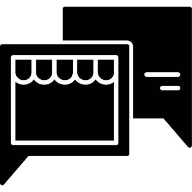 Konuş. Web simgesi basit illüstrasyon