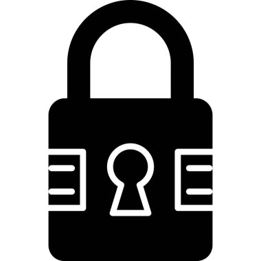 kilit web simgesi, vektör çizim