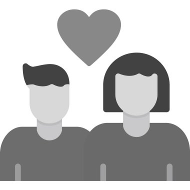 Kalpli çift, basit vektör çizimi