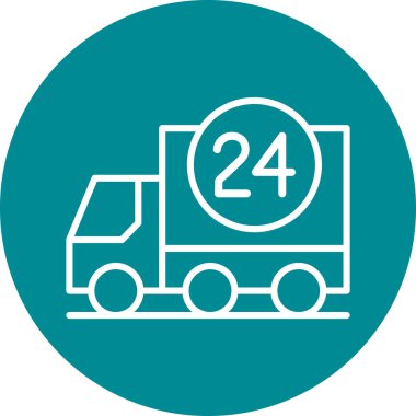 25 saat dağıtım servisi simgesi