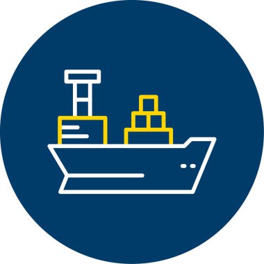 Gemi simgesi vektör illüstrasyonu