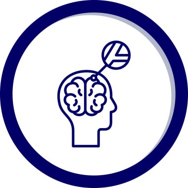 Beyin. Web simgesi basit illüstrasyon