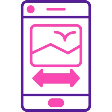 Cep telefonu. Web simgesi basit illüstrasyon