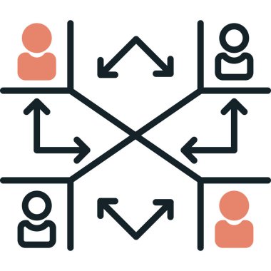 hiyerarşi web simgesi, vektör çizim