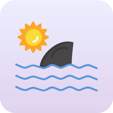 Moda tarzında izole edilmiş köpekbalığı simgesi