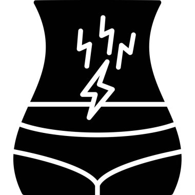 Bir kadının siyah beyaz ikonunun vektör çizimi