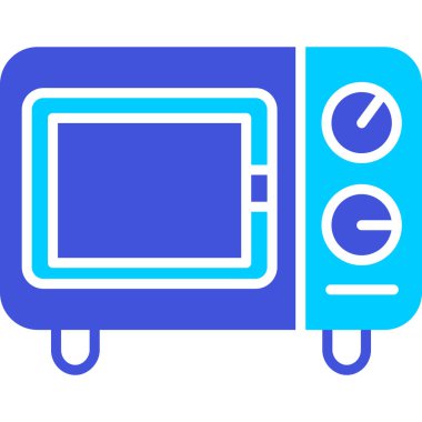 Mikrodalga. Web simgesi basit illüstrasyon