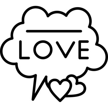 Aşk. Web simgesi basit illüstrasyon