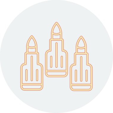 İnce çizgi biçiminde kurşun simgesi.