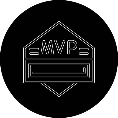 Kişisel simge vektör çizgisi çizimi için benzersiz rozet