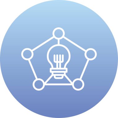 Beyni olan bir ampulün vektör çizimi