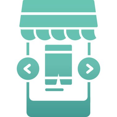 çevrimiçi alışveriş vektörü simgesi