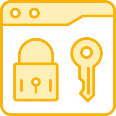 asma kilit ikon vektör çizimi