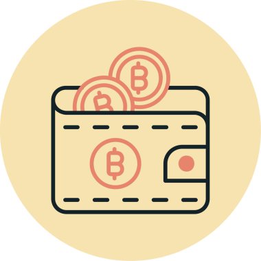 Moda tasarım tarzında bitcoin simgesi.