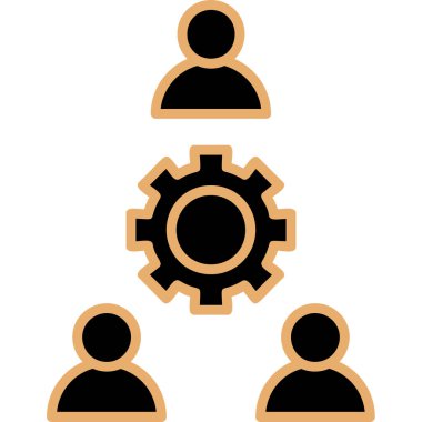 Ekip çalışması simge vektör çizim