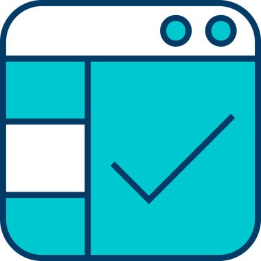 Kontrol listesi. Web simgesi basit illüstrasyon