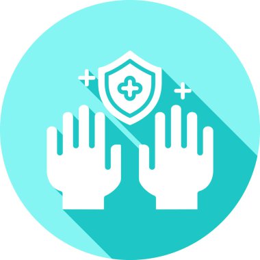 Beyaz ve kırmızı çizgili eldivenler uzun arkaplanda izole edilmiş. Koruyucu eldivenler. Koruma ekipmanları. Güvenlik sembolü. Renkli taslak konsepti. vektör illüstrasyonu