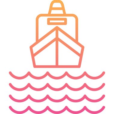 tekne ikonu vektör illüstrasyonu