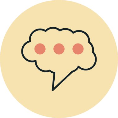 Beyin. Web simgesi basit illüstrasyon