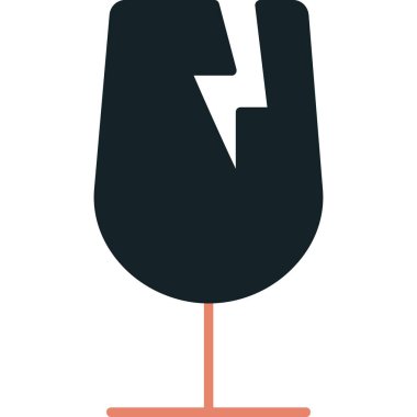 Şarap bardağı ikonu. düz dizayn. vektör illüstrasyonu