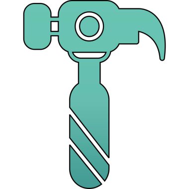 İngiliz anahtarı simgesi düz renk izole edildi. vektör çizimi tasarımı