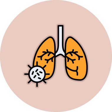 akciğer simgesi vektör illüstrasyonu