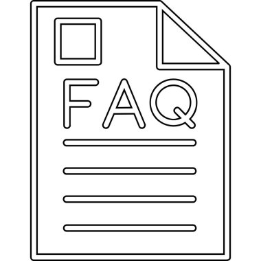 SSS simgesi, vektör illüstrasyonu