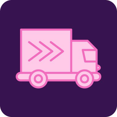 Bir kamyon simgesinin vektör çizimi