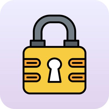 basit vektör illüstrasyonunu kilitle