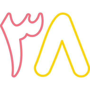 Beyaz arkaplanda izole edilmiş renk çizgisi hayvan baskısı simgesi. vektör illüstrasyonu