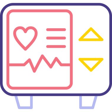 Kalp. Web simgesi basit illüstrasyon