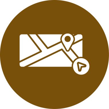 harita simgesi vektör illüstrasyonu