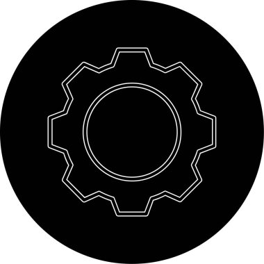 dişli simgesi vektör illüstrasyonu