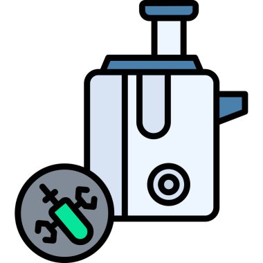 Araba motoru. Web simgesi vektör illüstrasyonu