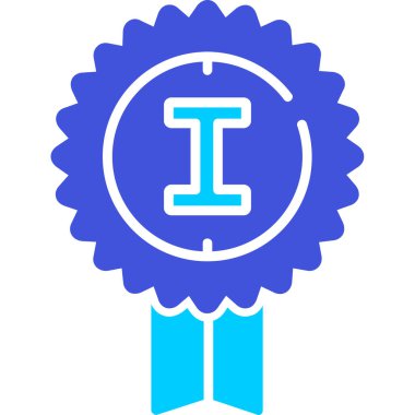 ödül mühür düz vektör simgesi izole