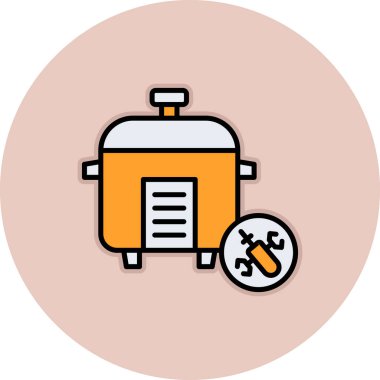 Bir benzin istasyonu simgesinin vektör illüstrasyonu