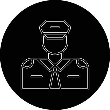 Bir polis memuru simgesinin vektör çizimi