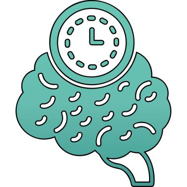 Beyin ikonu. vektör illüstrasyonu