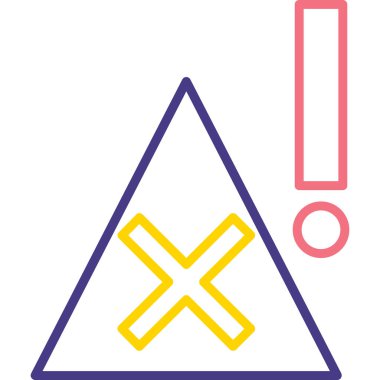 Yol işareti simgesinin vektör illüstrasyonu