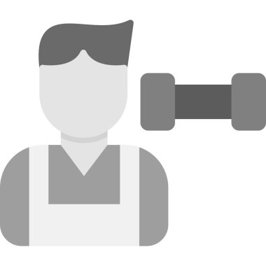 spor salonu düz simgesi, vektör illüstrasyonu