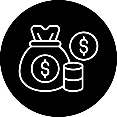 Para simgesinin vektör illüstrasyonu