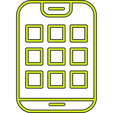 Akıllı telefon. Web simgesi basit illüstrasyon