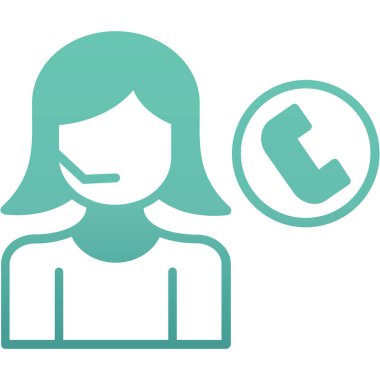 Kadın telefonda konuşuyor. Basit simge