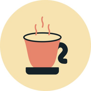 Bir fincan kahvenin vektör çizimi