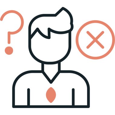 Karar. Web simgesi basit illüstrasyon